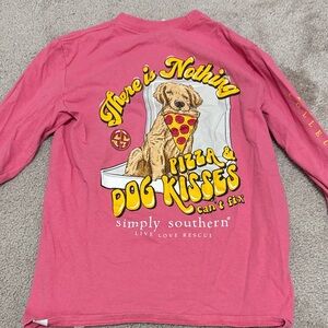 Simply Southern Kids Bright Pink Long Sleeve Tee
